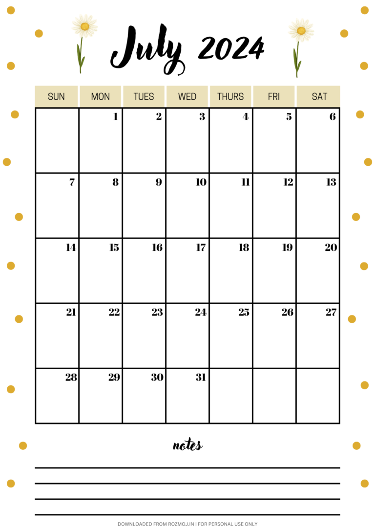 July 2024 Calendar Printable 1