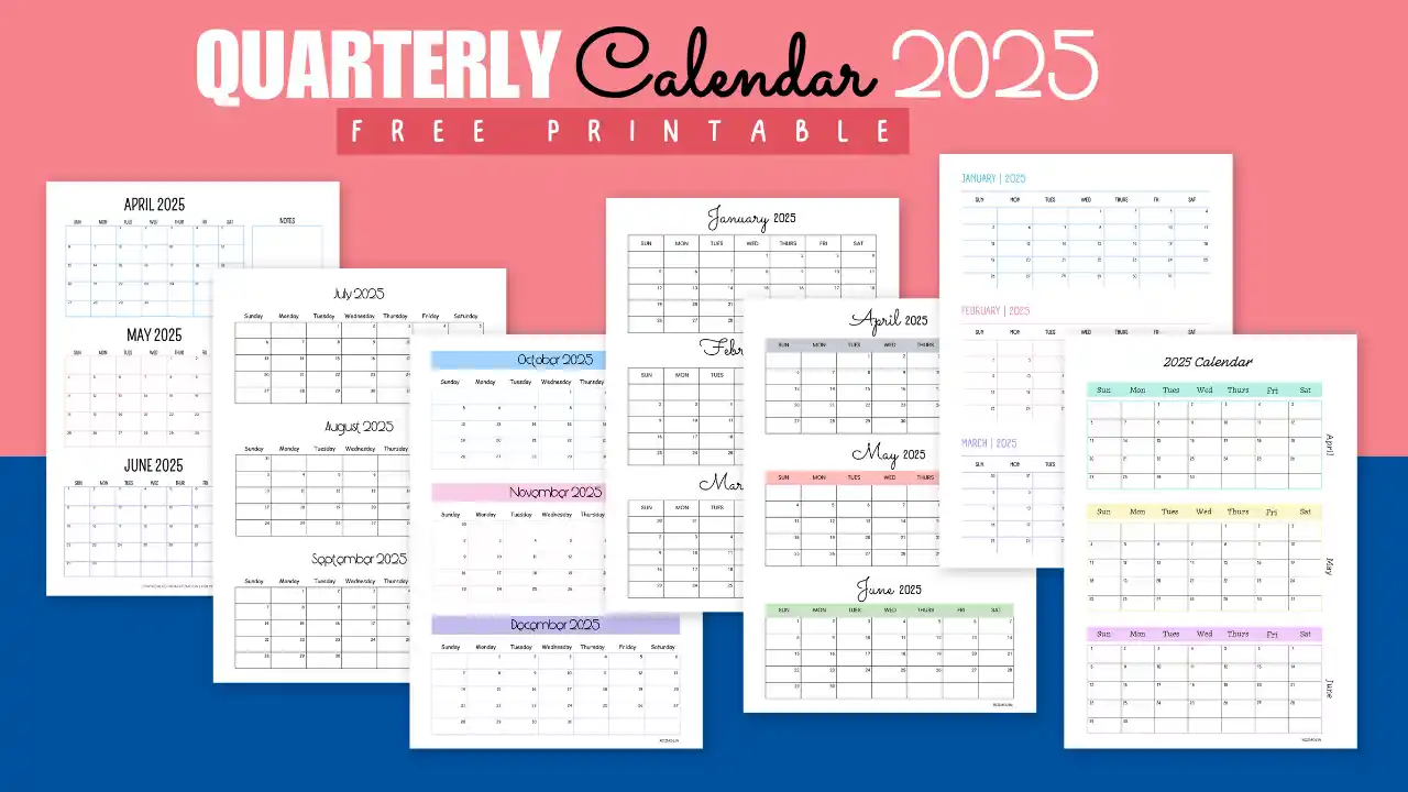 Read more about the article Free Quarterly Calendar 2025 Printables