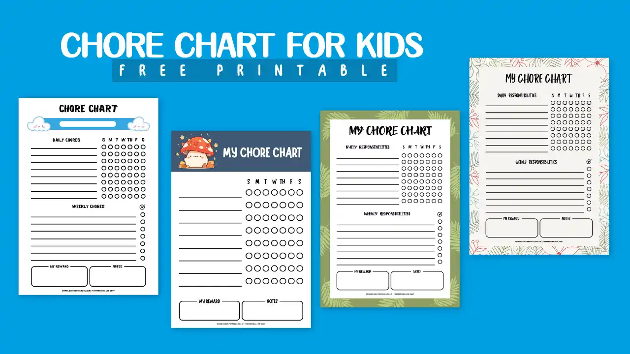 Read more about the article 16 Free Printable Chore Chart For Kids